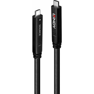 Lindy 43399 USB-kabel USB 3.2 Gen 1 (3.1 Gen 1) 15 m USB C Zwart