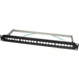 LogiLink NK4042 keystone patch paneel 19 24 modules zwart