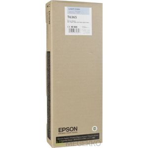 Epson Inktpatroon licht cyaan T 636 700 ml T 6365