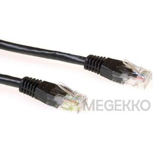 ACT Zwarte 5 meter U/UTP CAT6A patchkabels met RJ45 connectoren