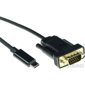 ACT USB Type C naar VGA conversie kabel, 2 meter