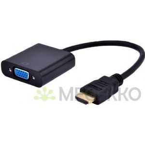 Gembird A-HDMI-VGA-03 VGA HDMI Zwart kabeladapter/verloopstukje