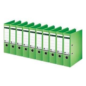 LEITZ® Ordner 1007/1008, DIN A4, Rückenbreite 80 mm, 10 Stück, grün