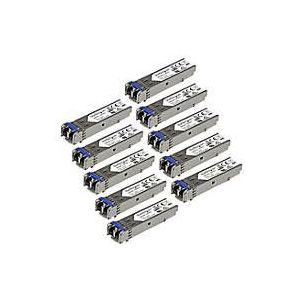 StarTech.com Gigabit LWL SFP Transceiver Modul - HP J4859C kompatibel - SM/MM LC mit DDM - 10km / 550m - 1000Base-LX - 10er Pack