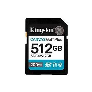 Kingston Canvas Go! Plus - Flash-Speicherkarte - 512 GB - Video Class V30 / UHS-I U3 / Class10 - SDXC UHS-I