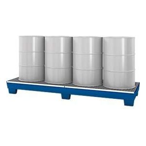 Auffangwanne asecos, WGL 24, für 4 x 200 l Fässer, lackiert