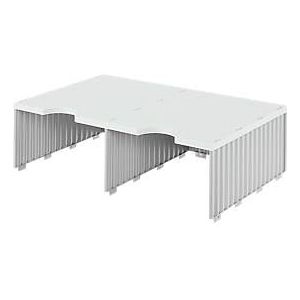 styro® Sortierstation styrodoc Jumbo, DIN C4, 1 Etage/2-reihig/2 Fächer, grau