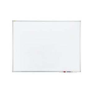 Franken Whiteboard X-tra! Line, Wandmontage im Hoch- & Querformat, weiß emailliert, antimikrobiell, Aluminiumrahmen, magnethaftend, Ablageschale, B 1200 x H 900 mm, SC3803