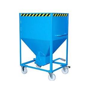 Silobehälter Typ SR 600, Räder, Inhalt 600 Liter, blau RAL 5012