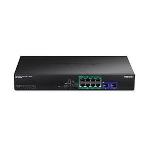 TRENDnet TPE-1020SB - Version v1.0R - Switch - Smart - 8 x Gigabit Ethernet + 2 x Gigabit SFP - an Rack montierbar