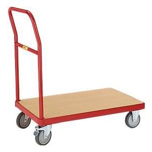 Schäfer Shop Pure Plattformwagen mit Schiebegriff, Ladefläche 850 x 500 mm