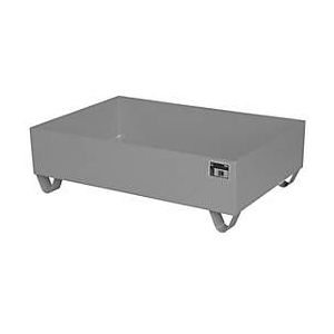 Stahl-Auffangwanne ohne Gitterrost, 1200 x 800 mm, grau RAL 7005