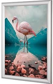 Update Display EasyFix-Klapprahmen, DIN A3, 25 mm Profil, Gehrung, selbstklebend, silber