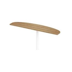 Ansatztisch PLANOVA BASIC, Ellipsenform, B 1800 x T 400 mm, Kirsche Romana-Dekor/weiß
