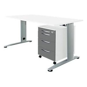 Schäfer Shop Select Büromöbelset 2-tlg. LOGIN C-Fuß Schreibtisch, B 1600 mm