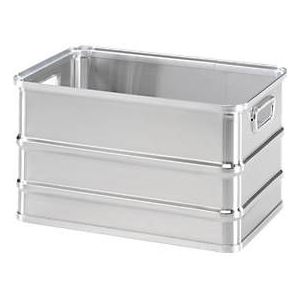 Transportkasten, stapelbar, ungelocht, 55 l