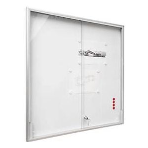 BST Schaukasten MEDIA ST, für innen, ESG-Sicherheitsglas, Schiebetür, Sichtformat 12x DIN A4
