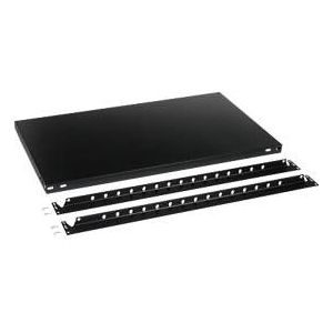 Fachboden für Grundregal/Anbauregal ORDO Business, höhenverstellbar, Stärke 40 mm, Tragkraft bis 185 kg, B 1300 x T 400 x H 40 mm, Stahl, schwarz