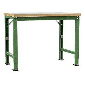 Manuflex Werkbank Profi Spezial, Tischplatte Kunststoff, 1250 x 700 mm, rubinrot