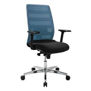 Schäfer Shop Select Bürostuhl SSI Proline Edition 50, mit Armlehnen, Punktsynchronmechanik, Bandscheibensitz, Lordosenstütze, Netzrücken, schwarz/petrol