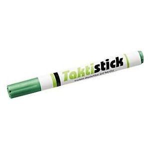 Textmarker Taktistick, für Taktifol-Taktikfolien/Taktiboards, Keilspitze, Schreibfarbe Grün, 1 Stück