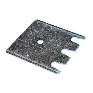 Schulte Lagertechnik Fußplatten-Unterlegblech für Ständerrahmen S635-B20 und S645-B25, Stärke 2 mm, verzinkt, 5 Stück