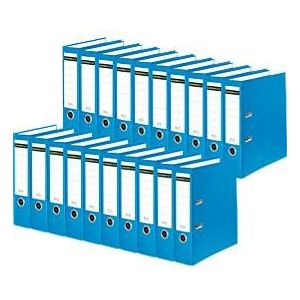 Schäfer Shop Select Ordner, DIN A4, Rückenbreite 80 mm, 20 Stück, Polypropylen und Recyclingpapier, hellblau
