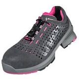 uvex ESD-Damen-Sicherheitshalbschuh 1 ladies, S1 SRC, gelocht, atmungsaktiv, Weite 10, grau-pink, Größe 39
