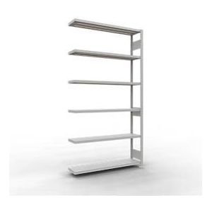 SCHULTE Lagertechnik Fachbodenregal - Stecksystem MULTIplus 250 Anbauregal mit Längenriegel - 2500x1300x300 mm, Typ 250 kg