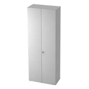 Schrank TOPAS LINE, Akten/Garderobenschrank, 6 Ordnerhöhen, B 800 mm, lichtgrau