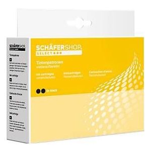 Schäfer Shop Select Tintenpatronen, ersetzt Canon PGI-525PGBK (4529B001), Doppelpack, schwarz-pigmentiert