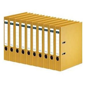 Ordner Schäfer Shop Select, DIN A4, Rückenbreite 50 mm, Griffloch, auswechselbares Rückenschild, Polypropylen, 10 Stück, gelb