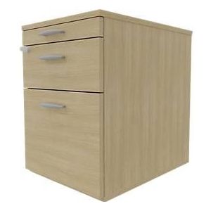 Rollcontainer ARLON OFFICE, B 420 x T 560 x H 585 mm, Eiche-Dekor