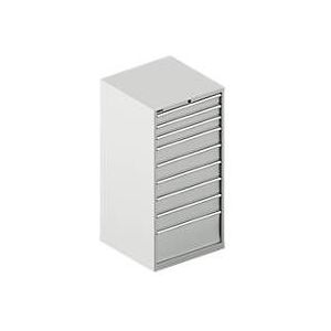 Schäfer Shop Select Schubladenschrank 36-36, 9 Schübe, bis 75 kg, B 717 x T 725 x H 1450 mm, lichtgrau