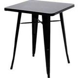 Outdoor-Tisch meet® by Paperflow URBAN, quadratisch, B 600 x H 730 mm, Stahl verzinkt, schwarz-schwarz