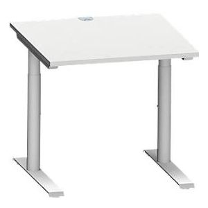 Schäfer Shop Genius Schreibtisch MODENA FLEX, 800 x 800 mm, lichtgrau