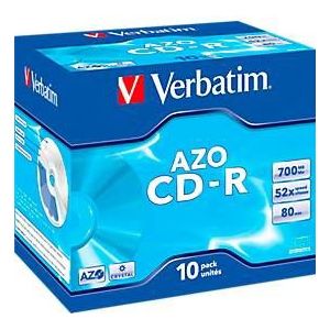 Verbatim CD-R, bis 52fach, 700 MB/80 min, 10 JewelCases