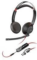 Poly Blackwire 5220 - Headset - On-Ear - kabelgebunden - USB-C, 3,5 mm Stecker - Schwarz