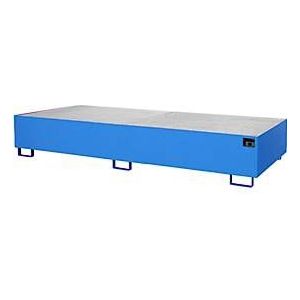 Regalwanne Typ RW/GR 3300-3, mit Gitterrost, grau RAL7005