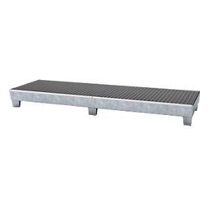 Auffangwanne asecos, WGL 24, für 4 x 200 l Fässer, verzinkt