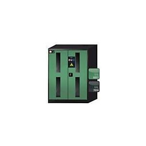 Chemikalienschrank asecos CS-CLASSIC-G, Flügeltüren mit Glasausschnitt, Front Resedagrün, B 810 x T 520 x H 1105 mm