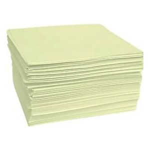 Bindevlies-Tücher CLASSIC heavy, 3-lagig, Gesamtaufnahmekapazität 80 l, besonders chemikalienbindend, L 500 x B 400 mm, Vlies, gelb, 100 Stück