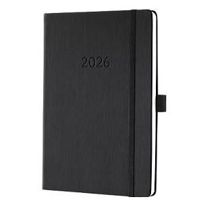 SIGEL Conceptum Wochennotiz-Kalender C2614, 192 Seiten, DIN A5, 80 g/m², Hardcover, schwarz
