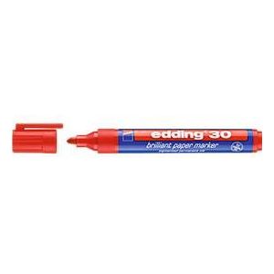 Pigmentmarker edding 30 Brilliant, rot, 10 Stück