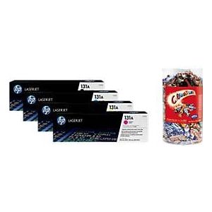 Original HP Toner 131A CMYK, Mixpack, schwarz, cyan, magenta, gelb