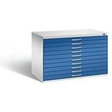 Planschrank aus Stahl, für Formate bis DIN A1, 10 Schubladen