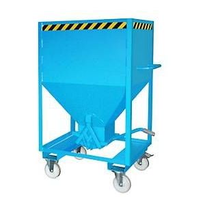 Silobehälter Typ SRE 600, Scherenverschluss, Inhalt 600 Liter, lackiert, blau RAL 5012