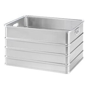 Transportkasten, stapelbar, ungelocht, 155 l