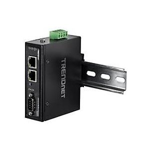 TRENDnet TI-M12 - Gateway - industriell - 100Mb LAN, RS-232, RS-485, Modbus, RS-442 - Gleichstrom - Wand / DIN-Schienen montierbar