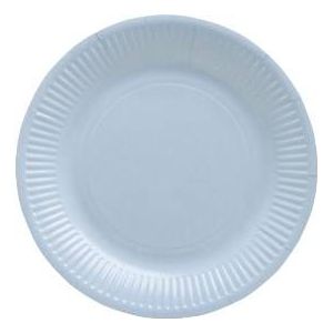 Pappteller ProNappe, besonders stabil, fettundurchlässig, ohne Kunststoffzusätze, Ø 230 x H 30 mm, recycelbarer FSC®-Karton, himmelblau, 20 Stück